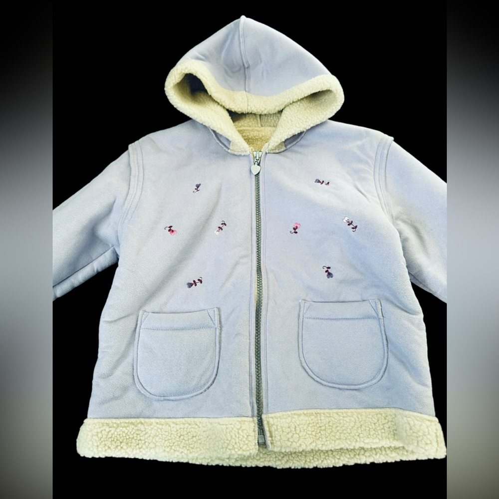 MARKS & SPENCERS***Purple Fur-Lined Coat***Age 3-4 $120 - Picture 3 of 5